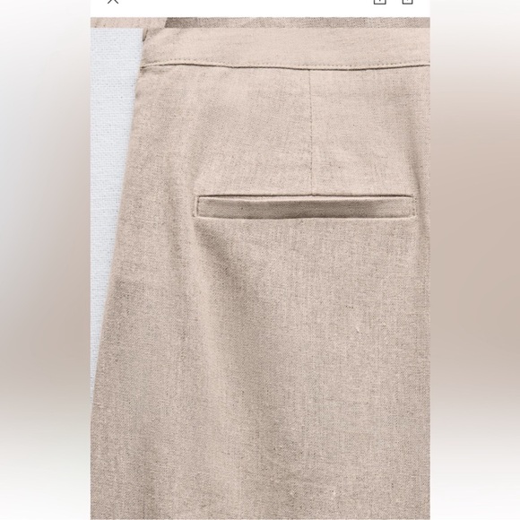 LINEN BLEND PAREO PANTS - Picture 11 of 14